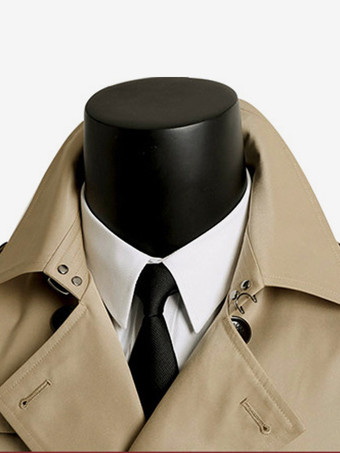 メンズ ダブルブレストコート ダークブルー ミリタリージャケット