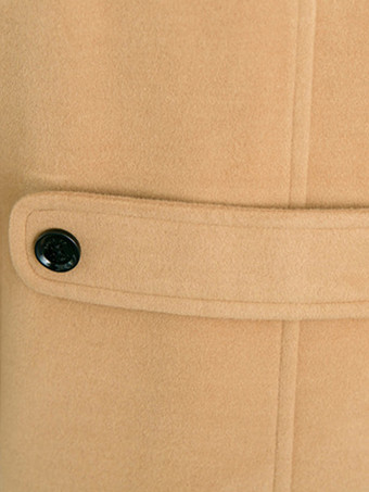 メンズ キャメル シック スリムフィット ロング スリムフィット コート