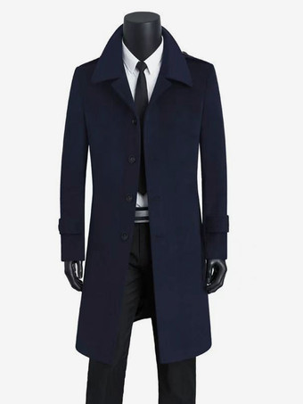 ディープブルーメンズ キャメル シック スリムフィット ロング スリムフィット コート