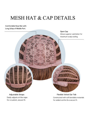 Parrucche Medie Parrucche Sintetiche Parrucche da Donna Oro Chiaro Lisce Fibra Resistente al Calore Parrucca Media Media Per Donna