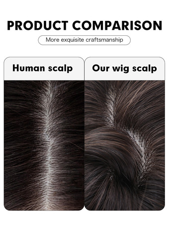 Parrucche Medie Parrucche Sintetiche Parrucche da Donna Oro Chiaro Lisce Fibra Resistente al Calore Parrucca Media Media Per Donna