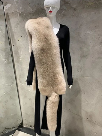 ライト アプリコット女性用ポンチョ ブラックケープ