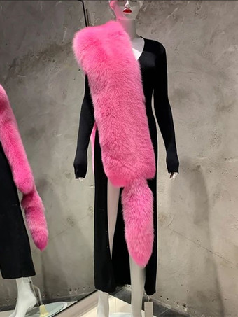 ローズレッド女性用ポンチョ ブラックケープ