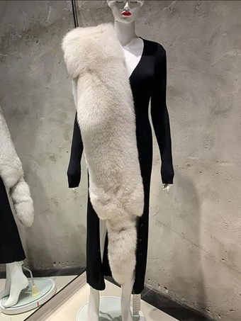 アイボリー 女性用ポンチョ ブラックケープ