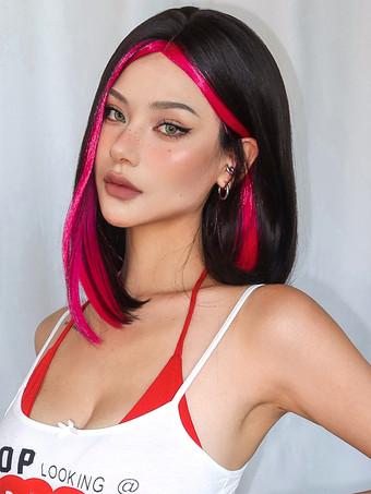 合成ウィッグ ブラック ピクシーズ ボーイカット 耐熱ファイバー ハイライトヘア ショート ガールズ ショートウィッグ 女性用