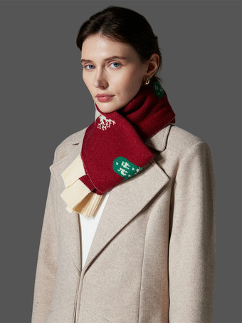 女性用スカーフ 美しいカラーブロック