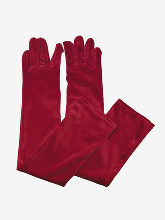 ワインレッド レディース手袋