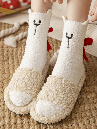 ソックス レッドカラーブロック