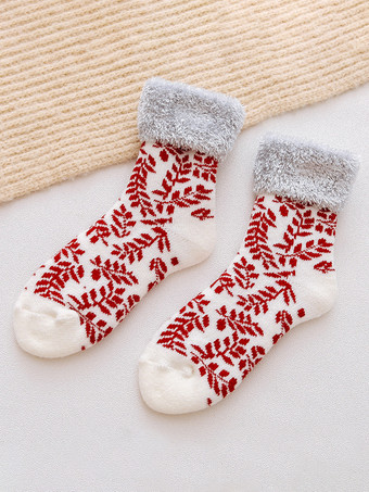 レッド ソックス ディープブラウン カラーブロック