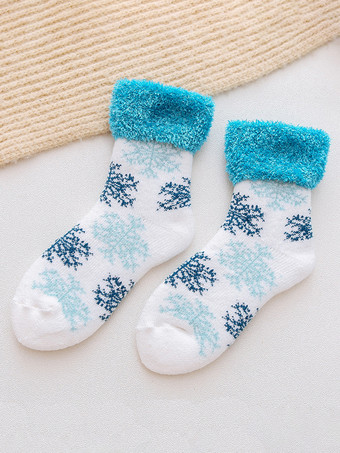 ホワイト ソックス ディープブラウン カラーブロック