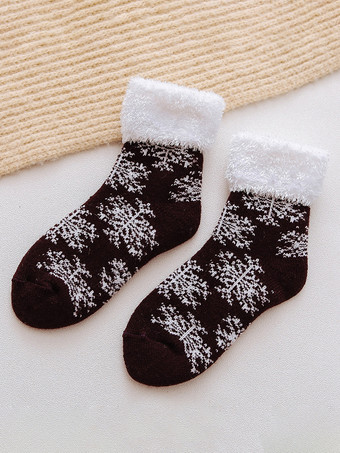 ディープブラウンソックス ディープブラウン カラーブロック