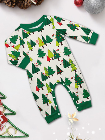 Christmas Matching Family Pajamas Toddler's Kid's Polyester Christmas Pattern Pants Top