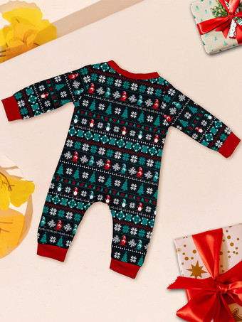 クリスマスお揃いファミリーパジャマ 子供用 大人用 ポリエステル クリスマス柄 トップパンツ