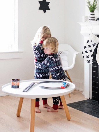 Passender Weihnachtspyjama für die Familie für Erwachsene und Kleinkinder aus Polyester mit Weihnachtsmuster Hose Oberteil