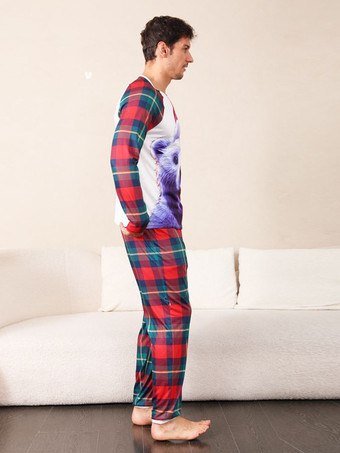 クリスマスお揃いファミリーパジャマ 幼児用 キッズ用 ポリエステル クリスマス柄パンツ トップ