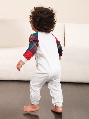 クリスマスお揃いファミリーパジャマ 幼児用 キッズ用 ポリエステル クリスマス柄パンツ トップ