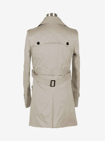 シンプルなミドル丈ウィンドブレーカー メンズビジネスコート スリムブリティッシュコート