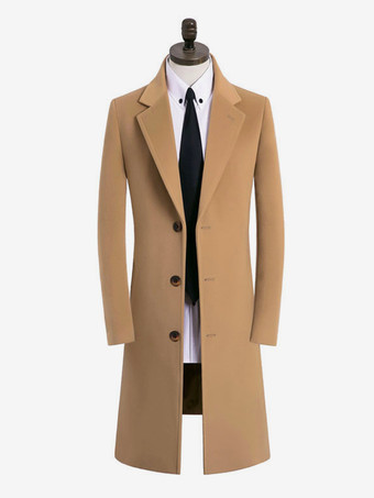 メンズスーツコート ターンダウンカラー カジュアル エレガント シングルブレストコート