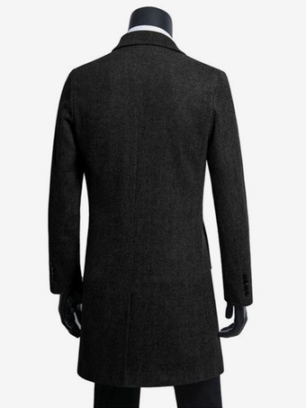 メンズスーツコート ターンダウンカラー ノッチドラペル ウールジャケット