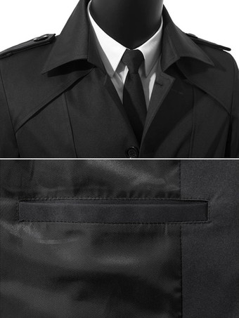 メンズスーツコート ターンダウンカラー シックポケット コーヒーブラウンコート