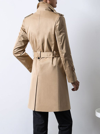 メンズスーツコート ターンダウンカラー シックポケット コーヒーブラウンコート