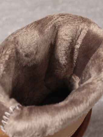 ブラック カウガール ブーツ ラウンドトゥ チャンキーヒール ミッドカーフブーツ