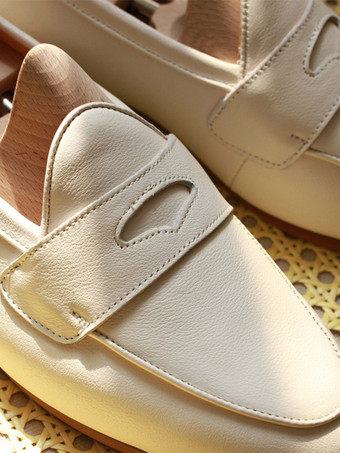 メンズ 牛革 ペニーローファーシューズ プロム ウェディングシューズ