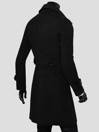 メンズスーツ ダブルブレスト ターンダウンカラー シック スリムフィット マキシコート