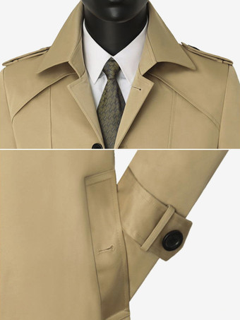 メンズスーツコート ノッチドラペルカラー ロングラインコート