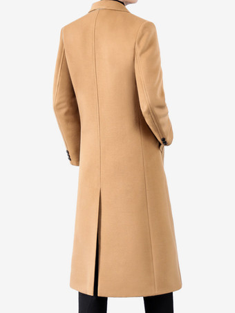 メンズスーツコート ダブルブレスト ターンダウンカラー カジュアル ブラックコート