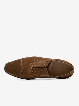 男性用ドレスシューズ 高品質ラウンドトゥ 牛革 レースアップ ドレス オックスフォード プロム ウェディングシューズ