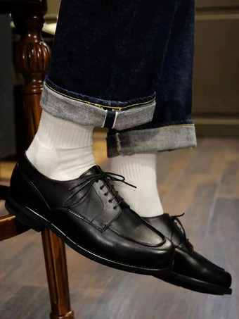 男性用ドレスシューズ 素敵なラウンドトゥ 牛革ダービー プロム ウェディングシューズ