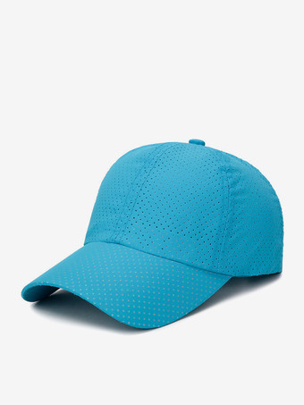 ライトスカイブルースポーツピークキャップ 夏用 薄型バイザー 速乾メッシュ 野球帽