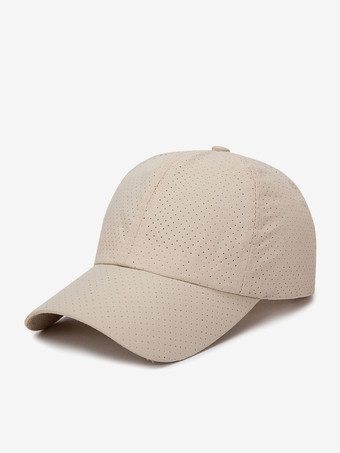 カーキ スポーツピークキャップ 夏用 薄型バイザー 速乾メッシュ 野球帽