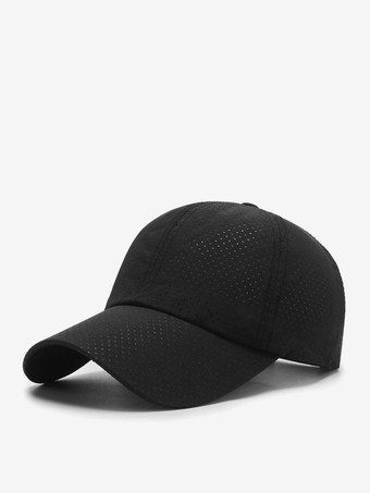 ブラック 男性用帽子 野球帽 通気性のあるサンフィッシングキャップ