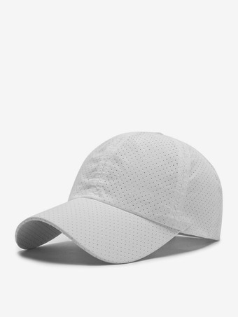 ホワイト 男性用帽子 野球帽 通気性のあるサンフィッシングキャップ