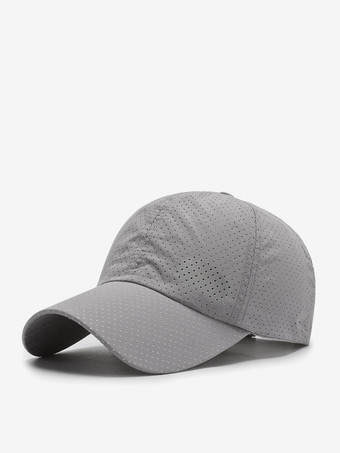 ライトグレー 男性用帽子 野球帽 通気性のあるサンフィッシングキャップ