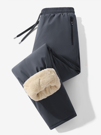 厚手のラムベルベットメンズコットンパンツ 大きいサイズパンツ ゆったり 防水 防風 スウェットパンツ