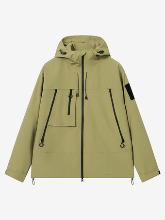 グリーン 男性用アウトドアジャケット メンズジャケット トレンディなウィンドブレーカー カジュアル カップルジャケット