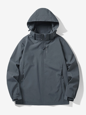 グレイメンズ カジュアル 長袖 パーカー ジップ付き フード付き ジャケット