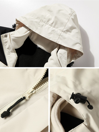 メンズジャケット フード付き カラーブロック ウィンドブレーカー