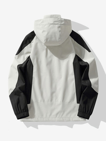 メンズジャケット アウトドア 防風 ワークウェアジャケット トレンディ 大きいサイズ カラーブロックコート