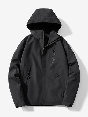 ブラック メンズジャケット アウトドア 防風 ワークウェアジャケット トレンディ 大きいサイズ カラーブロックコート