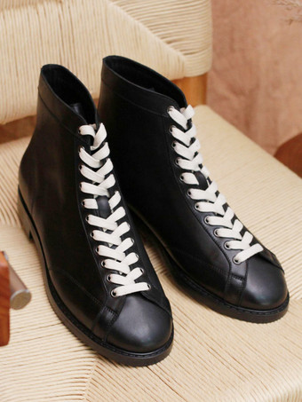 メンズ ワーク マーティンブーツ 牛革 クラシック ディープブラウン レースアップ ショート アンクルブーツ