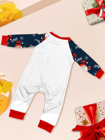 家族で揃うクリスマスパジャマ 子供用 赤ちゃん用 ポリエステル クリスマス柄 パンツ トップ