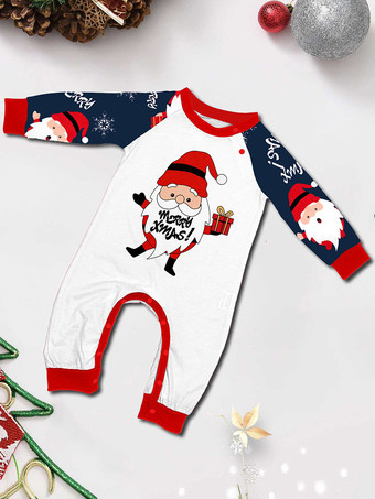 家族で揃うクリスマスパジャマ 子供用 赤ちゃん用 ポリエステル クリスマス柄 パンツ トップ