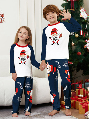 家族で揃うクリスマスパジャマ 子供用 赤ちゃん用 ポリエステル クリスマス柄 パンツ トップ