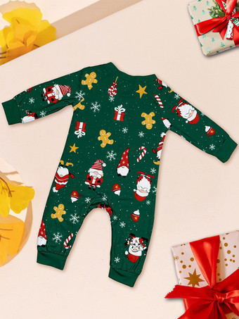 家族で揃うクリスマスパジャマ カップル用 大人用 ポリエステル クリスマス柄 パンツ トップ