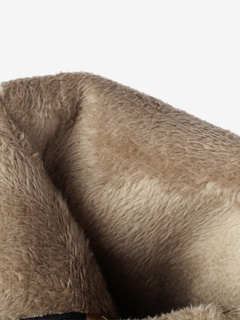 PUレザー ブラック ラウンドトゥ チャンキーヒール ミッドカーフブーツ レディース ブーツ