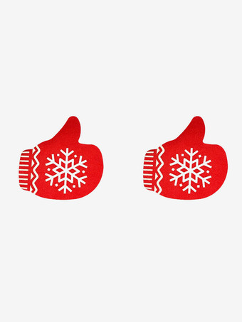 レッドクリスマス ニップルカバー 屋内用 セクシー パターン スパンコール レッド ニプレス